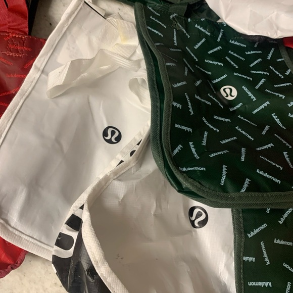 Lululemon Athletica Reusable Bags - Red, Green, Black, White - Picture 3 of 5